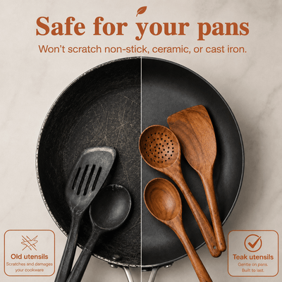 Teak Wood Utensil Set