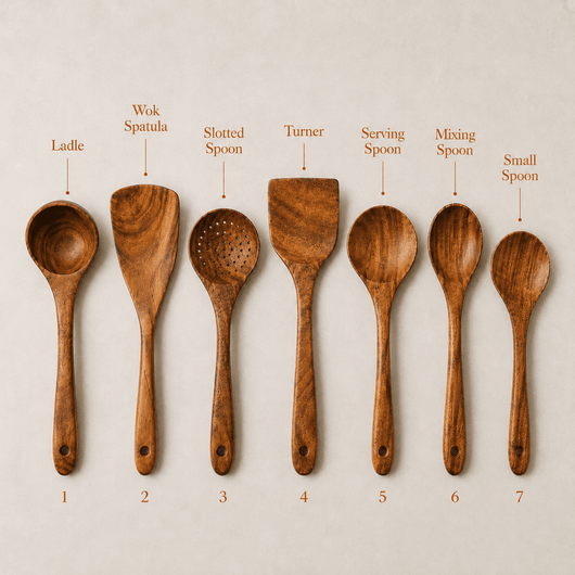Teak Wood Utensil Set